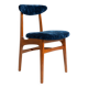Mid-Century Chair in Navy Blue Velvet, Walnut Wood, Rajmund Halas, 1960s
