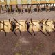 Set of 18 wooden bistro chairs - vintage - year 50 - 60
