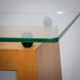 Commode italienne postmoderne avec plateau en verre (années 1980)