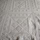 White cotton bed top, old crochet bed throw
