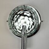 Set of three Cristal Art sconces in chrome and cut glass. Italy 1970s