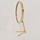 Mid century vanity brass  table mirror von vereinigte werkstätten münchen germany 1960s