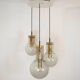 Rare Trio de lampes suspendues "Maxi Globe Lighting" par RAAK Amsterdam, années 1960