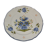 Assiette à décor  d'un coq  faïence de Lunéville
