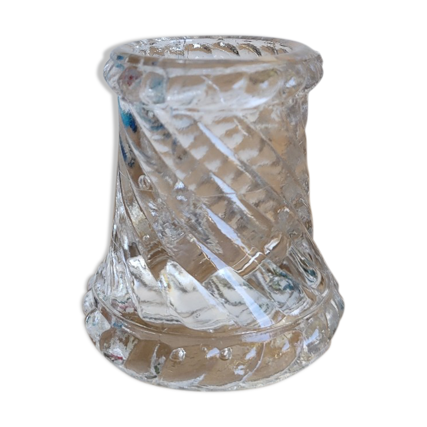 Small molded glass chandelier