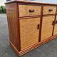Vintage Rattan & Bamboo Enfilade Buffet