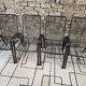 Lot 4 fauteuils vintage 1970" jardin terrase