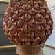Large vintage woven lamp base in Riviera/Boho style from the 1970s.