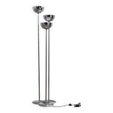 1970s Lamperti 3-Column Chrome Floor Lamp space age Italian Design
