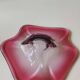 Vide poche forme florale libre. Aux tons roses. Style Murano. Diam 24 cm