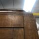 Armoire penderie vintage chêne massif 1950