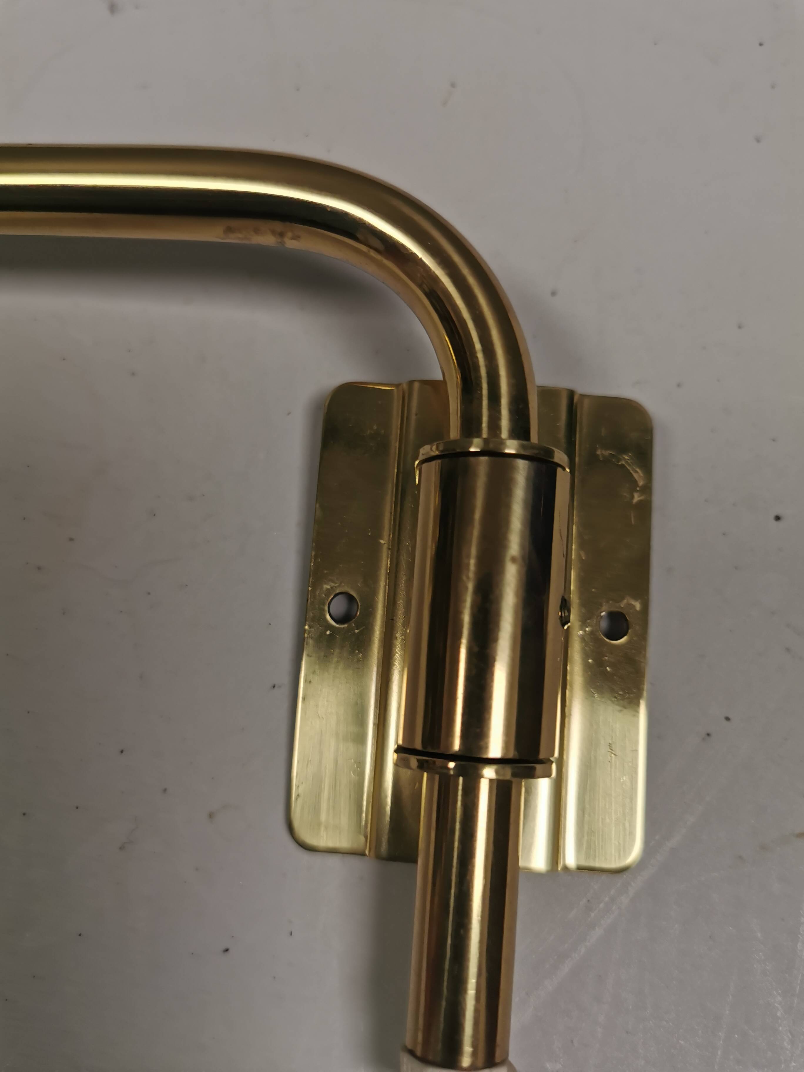 Danish “swing arm” wall lamp in brass by Lyskaer Lightning (LB) 1980s.