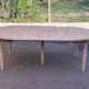 Louis Philippe round extendable dining table with renovated leaves and 4 extensions.