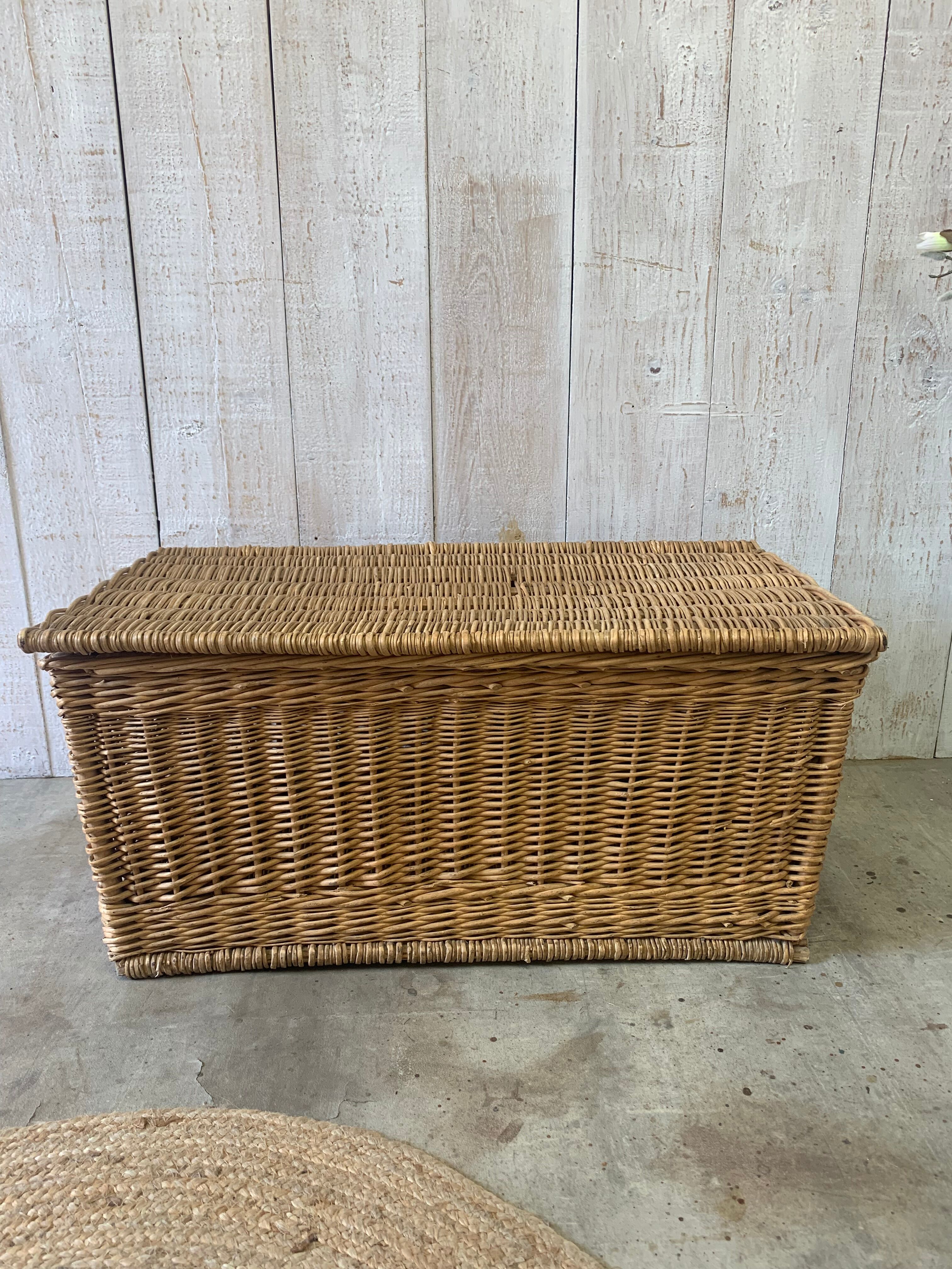 Vintage wicker trunk