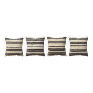 Set of 4 vintage kilim cushion covers 57x59 cm
