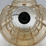 Suspension / portable lamp in smoked glass, 1970s