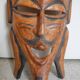 Pair of African wooden masks, vintage decoration, wooden African masks, 70s/80s