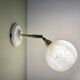 Applique globe vintage en verre de Clichy blanc