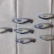 Blue fish ceramic knife holder