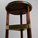 Piedestal Art Nouveau en bois et laiton, Belgique, vers 1910