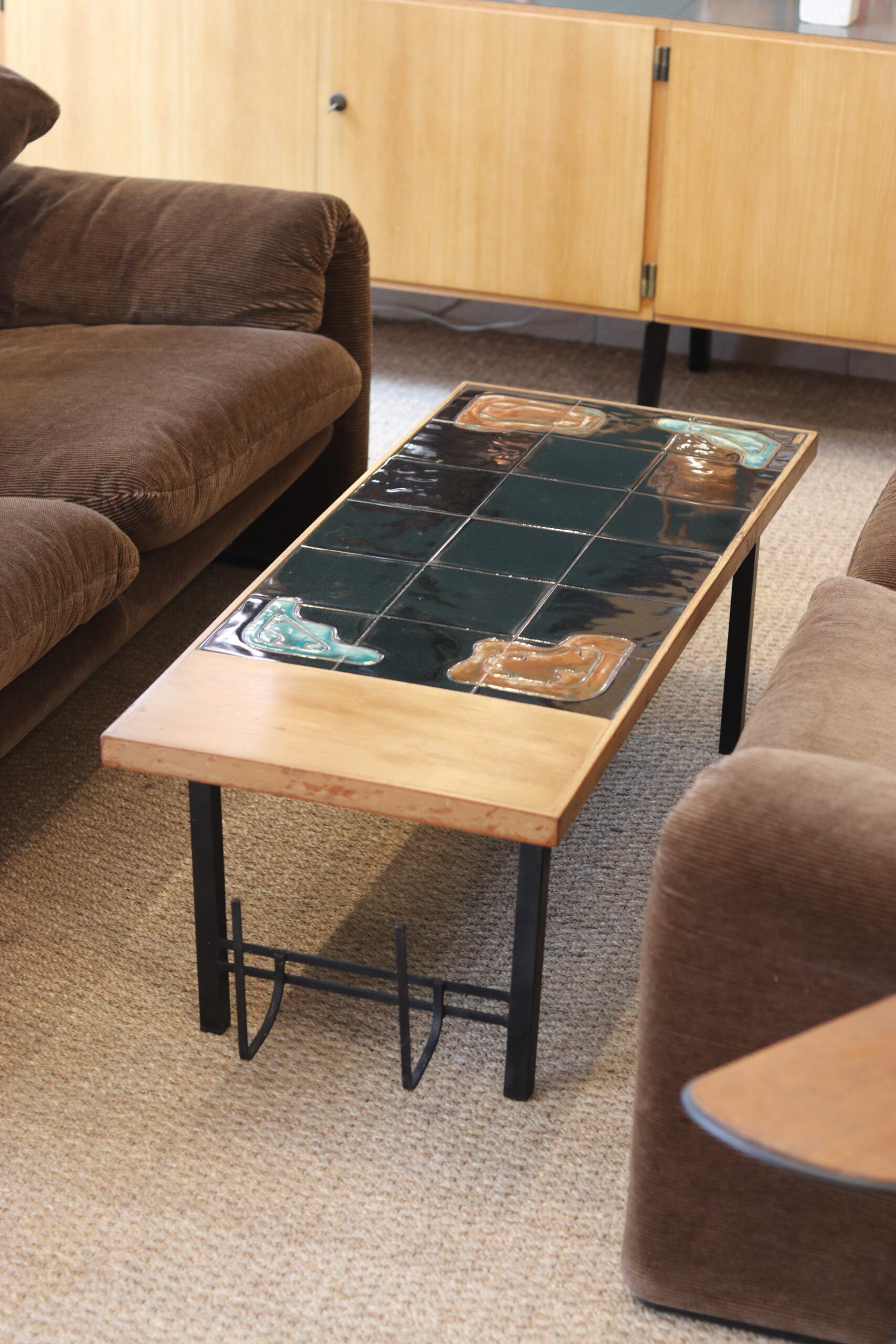 Table basse brésilienne signée Zoltan Vertes, années 50