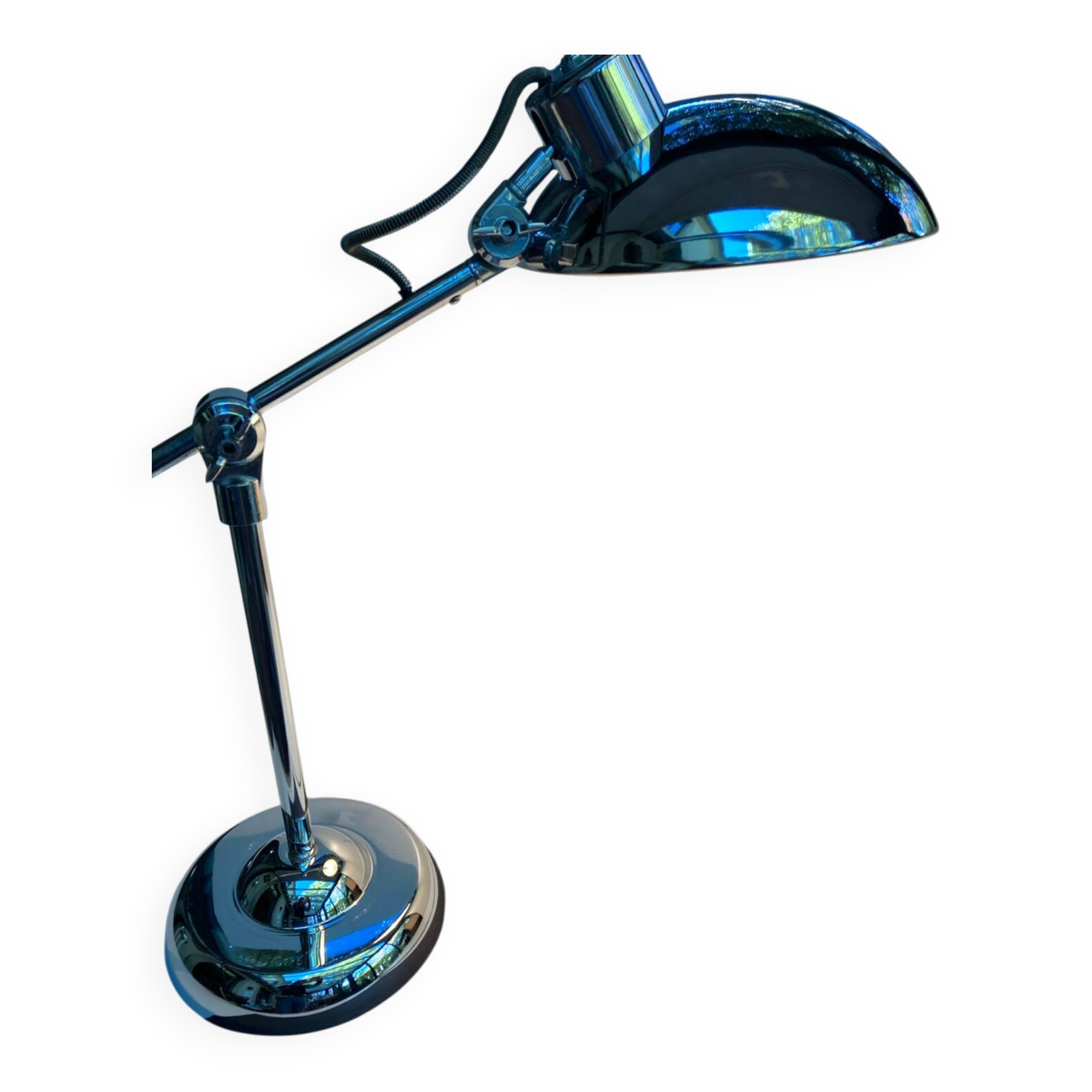 Vintage 90s chrome articulated interior lamp