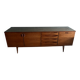 Scandinavian-style enfilade by EROS, made around 1960, in blonde teak, 220 cm.