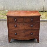Commode anglaise en bois 19ème avec 4 tiroirs