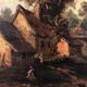 Godchaux. Oil on panel, animated landscape. 19th century