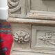 Wardrobe 3 doors, 3 drawers Louis XVI style patinated