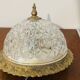 Cut crystal ceiling light with a brass frame