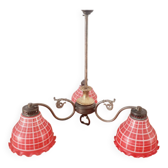 Lustre 3 branche art deco