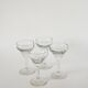 Set of 4 moulded glass wine glasses, 1920
