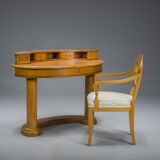 Table de toilette et fauteuil Biedermeier de Selva, Italie, ensemble de 2