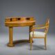Biedermeier Dressing Table and Armchair from Selva, Italy, Set of 2