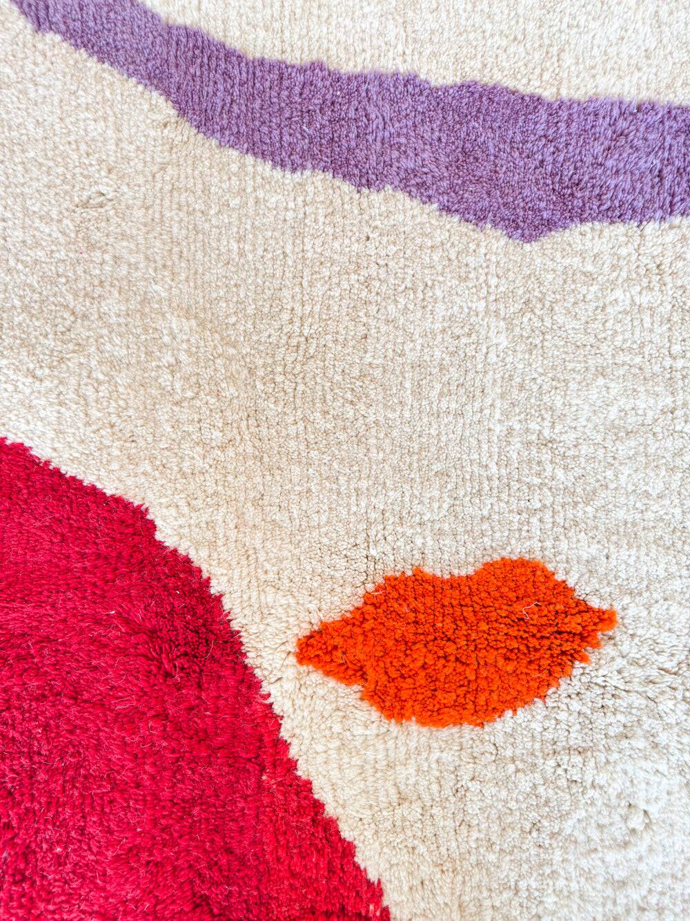 Traditional handmade colorful Berber rug 250cmx150cm