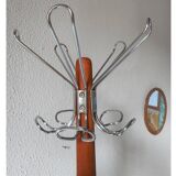 Baumann coat door chrome vintage wood
