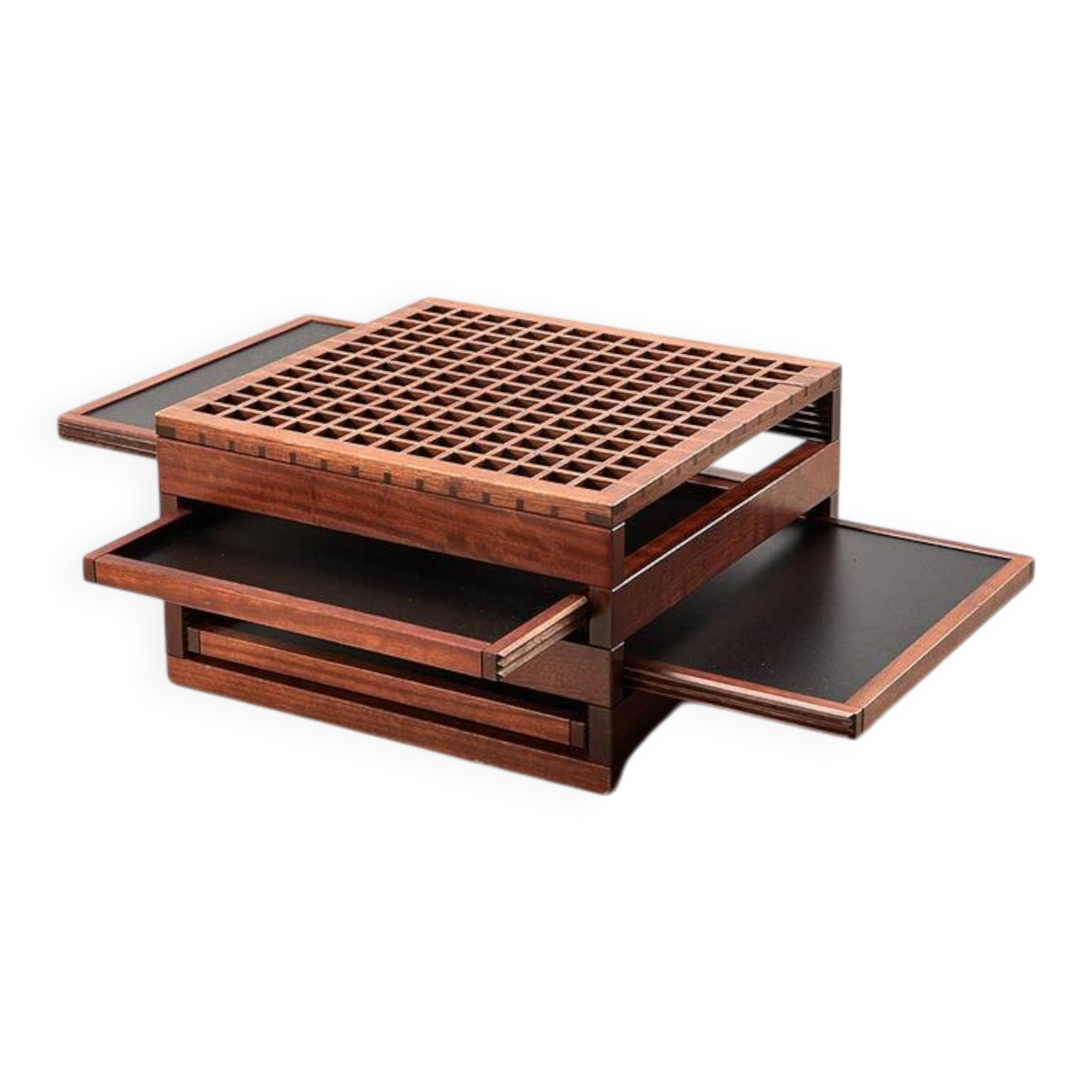 Table basse Tetra de Bernard Vuarnesson pour Bellato Italie, années 1980