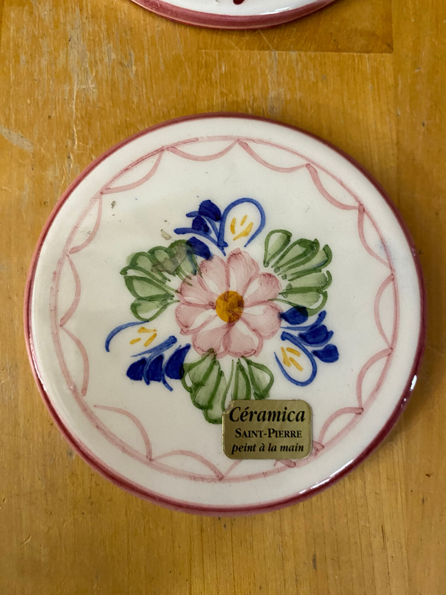 Series 4 coasters saint pierre coloured ceramic mid-century #e