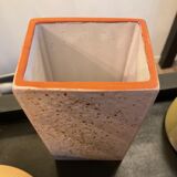 Series of 5 vintage beige ceramic vases