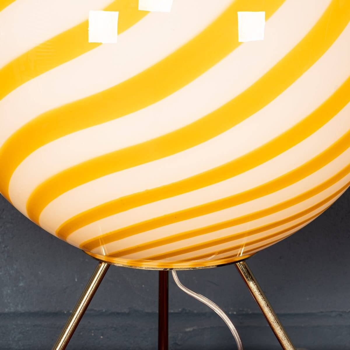 21stc italian hand blown glass table lamp, murano