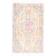 Vintage Turkish Oushak handmade wool cotton orange area rug 125x208