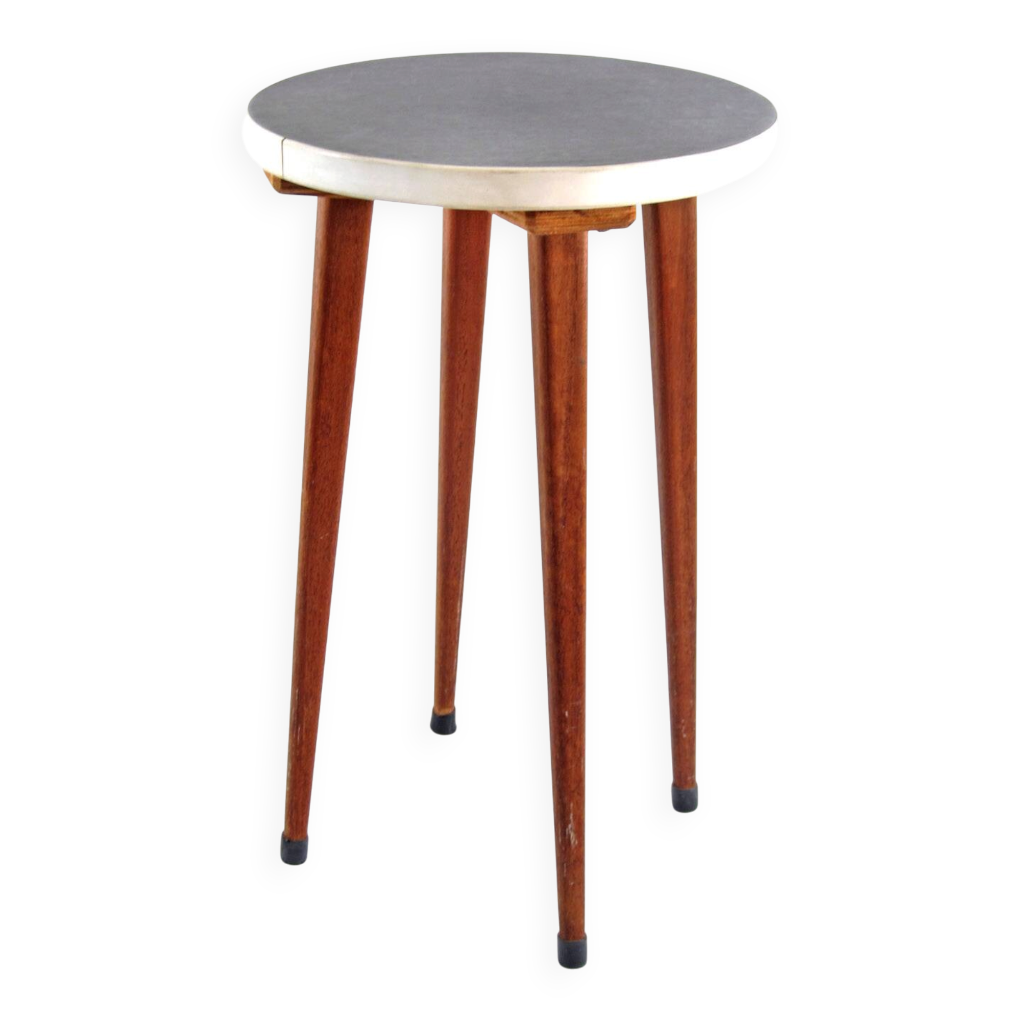 Fifties vintage formica and teak side table or plant stand