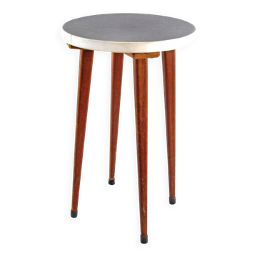 Fifties vintage formica and teak side table or plant stand