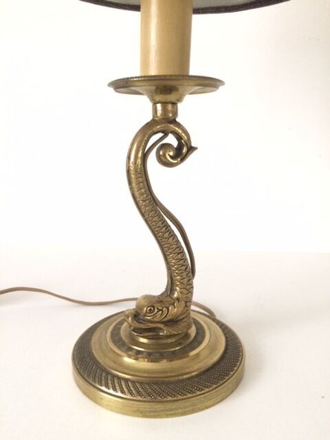 Classic bronze dolphin lamp" Louis XV style