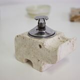 Smoking accessories in marble and onyx, 1970s, lot of 4