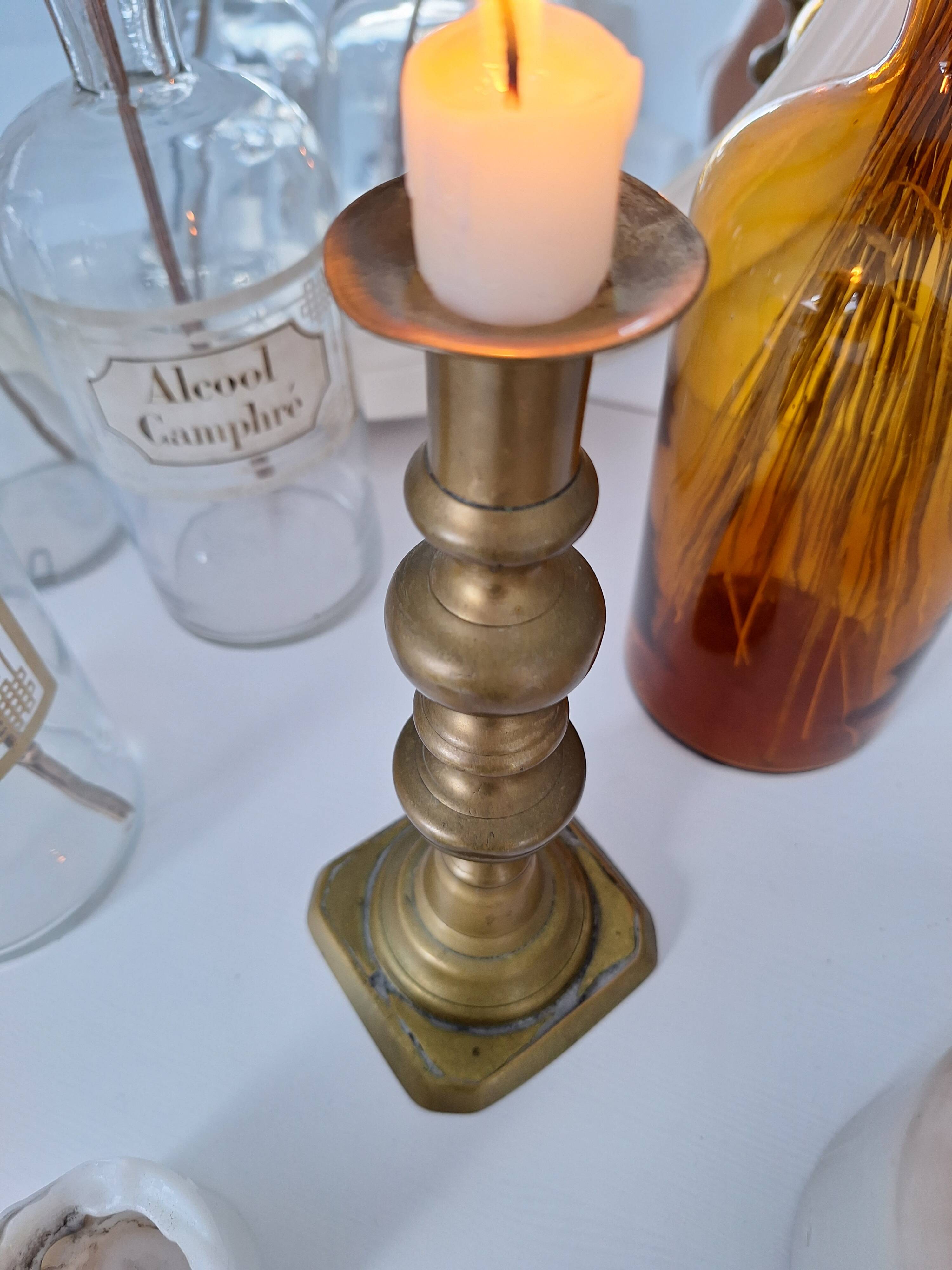 Vintage brass candle holder