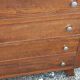 Vintage chest of drawers from the 50s in solid oak legs compass 4 drawers
