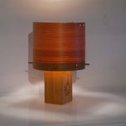 Lampe suedoise en bois 1970