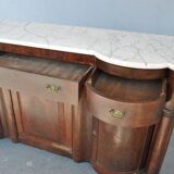 Credenza in mahogany door flame time XIX